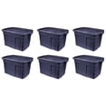 thumbnail image 2 of Rubbermaid 18 Gallon Stackable Storage Container, Dark Indigo Metallic, 6 Pack, 2 of 8
