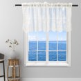 thumbnail image 1 of Cafe kitchen window treatment Semi transparent voile curtains Ruffle window drape valance Lace voile curtains Window drape valance, 1 of 8
