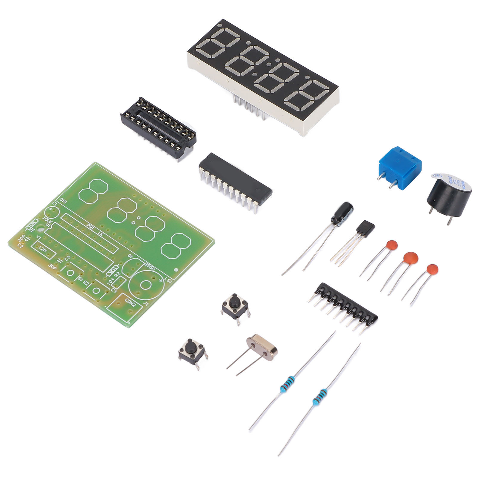 Kit d'Horloge Électronique Numérique, Kits d'Horloge Numérique 4 Kits d'Horloge de Soudure Électronique Kit d'Horloge DIY Intégration Transparente