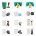thumbnail image 2 of Easter Candle Shape Animal Plaster 3D Model Bunny Silicone Mold Cake Decoration, 2 of 5