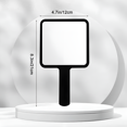 thumbnail image 2 of Miroir de Maquillage Carré Compact, Noir, 2 of 7
