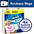 thumbnail image 2 of Charmin Ultra Doux, Papier Hygiénique 2 Épaisseurs, 6 Rouleaux (l'Équivalent de 24 Rouleaux Réguliers), 2 of 23