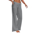 thumbnail image 1 of Kcodviy Pants Polyester Wide Legged Sweatpants Women Daily Woman Plus Size Trousers Plus Size Trousers for Women Womens Plus Pants Suits Plus Size Business Clothes for Women, 1 of 9