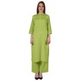 thumbnail image 1 of Bimba Robe Traditionnelle Indienne Unie pour Femmes Ensemble Kurta et Pantalon Ethnique Indien Palazzo, 1 of 7