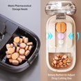 thumbnail image 2 of Compact Jet-Black Pill Splitter and Dispenser with Dual-Split Function and Lock-Buckle Design for Easy Portability, 2 of 6