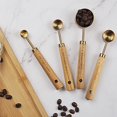 thumbnail image 4 of Stainless Steel Measuring Cups and Spoons Set Gold with Wooden Handle Metal Kitchen Measure Set for Kitchen Dry Liquid Food Baking Tools Cafe - Measuring Spoon, 4 of 7