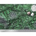 thumbnail image 3 of Soimoi Green Rayon Fabric Fish & Leopard Animal Skin Print Fabric by Yard 42 Inch Wide, 3 of 3