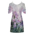 thumbnail image 5 of Robes d'Été Grande Taille pour Femmes 2024 à Imprimé, Manches Courtes, Épaules Dénudées, Col Rond, Économisez jusqu'à 65 % de Rabais!, 5 of 5