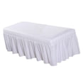 thumbnail image 4 of Jupe de Table de Massage Douce, Cantonnière, Draps avec Trou pour Lit 75x28 Pouces, Blanc, Tel Que Décrit, 4 of 8