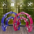 thumbnail image 3 of Tambourin Métal Demi-Lune Instruments de Musique Double Métal Instruments à Main Percussion avec Poignée Ergonomique Tambourins pour Adultes Tambourin Métal Percussion Tambourin Ensemble, 3 of 3