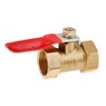 thumbnail image 4 of Thinsony Divers Type Robinet à Boisseau Sphérique Fileté en Laiton Boule FF 16mm Rouge 5Set, 4 of 6
