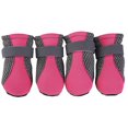thumbnail image 1 of 4Pcs Pet Dog Shoes Non-slip Soft Sole Breathable Mesh Adjustable Straps Boots, 1 of 8