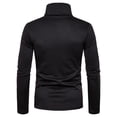 thumbnail image 4 of T-shirt à Col Roulé Uni pour Homme, Coupe Ajustée, Chandail à Enfiler Chaud, Chandail de Base, 4 of 4