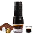 thumbnail image 1 of Machine à Café Portable 3 en 1 Eau Chaude/froide Cafetière Espresso Manuelle pour Capsules et Moulu Cafetière à Pression Manuelle Randonnée Voyage, 1 of 6