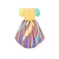 thumbnail image 2 of Girls Dress Halloween Color Block Tulle Skirt Multi-color Ruffle Sleeve 5 Years, 2 of 6