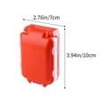 thumbnail image 3 of Plastic Medication Dispenser Box Portable Tablet & Capsule Organizer Orange & Blue Pill Cutter Divider 10x7x2cm Travel Health Case, 3 of 6