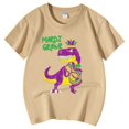 thumbnail image 5 of LUOGENLI T-Shirt pour Filles T-Shirt Décontracté Imprimé Col Rond Manches Courtes T-Shirt Décontracté Ensemble Maxi Tops Tenues 2 Pcs Manches Longues Kaki 10-11 Ans, 5 of 5