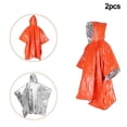thumbnail image 4 of Lot de 2 Ponchos Imperméables Thermiques d'Extérieur Couverture de Survie contre le Froid Extrême Orange (120*100 cm), 4 of 9
