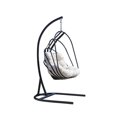 thumbnail image 4 of BERZONA Egg Swing, Swing Chair, Hanging Chair, w Black Steel Frame, Cushion Included, 4 of 6