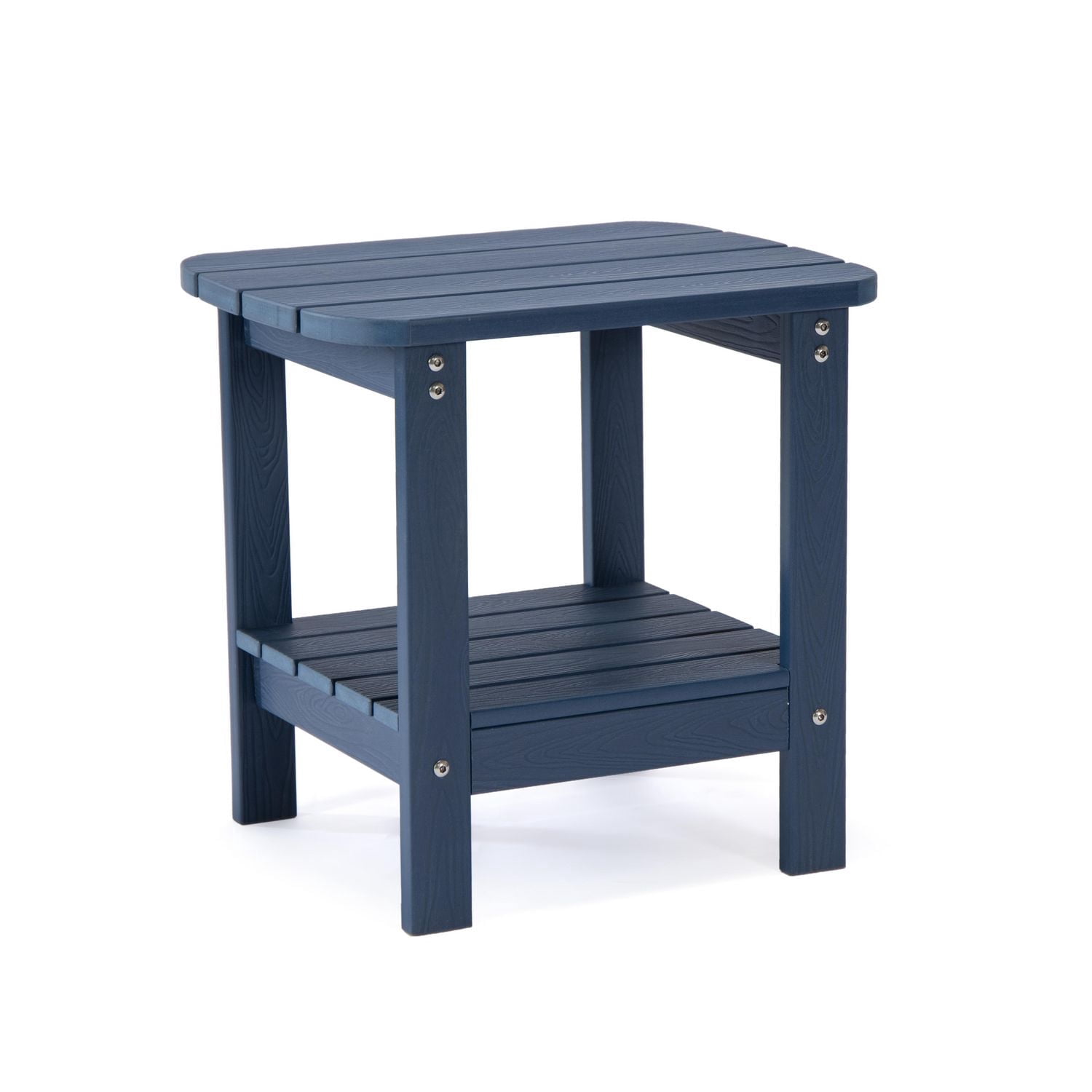Table d’appoint outdoor Backyard Lifestyles avec tablette – Polycarbonate – Bleu marine
