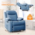 thumbnail image 2 of Lnsenfin Fauteuil Inclinable Manuel Petit pour Petits Espaces en Lin pour Salon, Bleu, 2 of 6