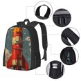 thumbnail image 2 of Xecao Lance-Roquettes Rouillé pour Sac à Dos pour École Voyage Randonnée avec Sangles Réglables Grande Capacité et Poches Latérales en Maille, 2 of 6
