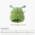 thumbnail image 4 of XZNGL Frog Eye Knit Hat with Light-Up Antennas, Cotton Beanie for Outdoor Wear, Retractable Flashing Eyes, Unisex Cold Weather Accessory for Street Use, 4 of 5