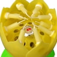 thumbnail image 3 of LAICAIW 5PCS Set Romantic Music Birthday Candle Two Layers with 14 Small Candles Musical Lotus Rotating Happy Birthday Flower Candle (White,Yellow,Purple,Pink,Blue), 3 of 4
