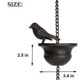 thumbnail image 3 of BKER Mobile Birds On Cups Rain Chain For Outside Rain Chains For Gutters Downspouts Dark Bronze, 3 of 5