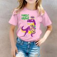 thumbnail image 2 of LUOGENLI T-Shirt pour Filles T-Shirt Décontracté Imprimé à Col Rond à Manches Courtes T-Shirt Chemise Décontractée Chemises pour Filles Longueur Midi 3-4 Ans, 2 of 5