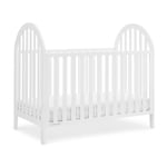 Delta Children Milano 4-in-1 Lit bébé convertible - Greenguard Gold Certified, Bianca White