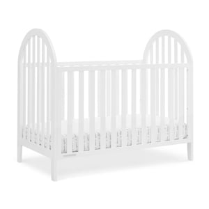 Delta Children Milano 4-in-1 Lit bébé convertible - Greenguard Gold Certified, Bianca White