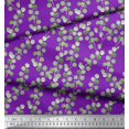 thumbnail image 2 of Soimoi Purple Georgette Viscose Fabric Leaf Leaves Print Fabric by Yard 44 Inch Wide, 2 of 3