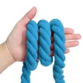 thumbnail image 4 of Unique Bargains 10 Feet Tug of War Rope for Adults Teen 3-Strand Natural Twisted Cotton Rope with Flag Blue, 4 of 7