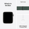 thumbnail image 3 of Open Box - Apple Watch SE (GPS) 40mm Starlight Aluminum Case – Lake Green Sport Loop, Smartwatch with Fitness Tracking & Heart Rate Monitor, 3 of 3