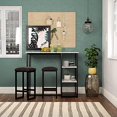 thumbnail image 2 of Novogratz Nora 3-Piece Pub Set with Faux Terrazzo Top, Black, 2 of 5