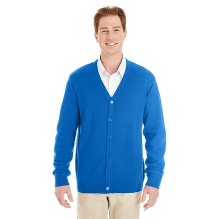 Harriton Men's Pilblocâ„¢ V-Neck Button Cardigan Sweater