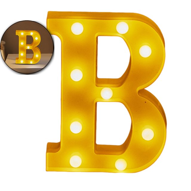 Dvruxg Light Up Letters, Led Letter Lights 26 Alphabet, Decorative Lighted Letter, Battery Powered Led Marquee Letters for Party, Bar, Night Light, Home Decor