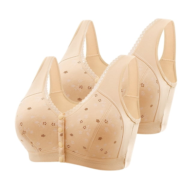 Womens Plus Size Bras Lightly Lined Bra Feature V-Neck Demi & Balconette Bra Style W-1883 Front Closure Closure Racerback Bras Khaki 6XL