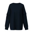 thumbnail image 4 of Yuyuzo Chandail en Molleton pour Femmes Col Rond Décontracté Pull Ample Automne Doublé Polaire Manches Longues, 4 of 6