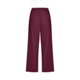 thumbnail image 5 of Bigersell Butt Lifting Jeans for Women Straight Jeans Summer Loose Jeans Ladies Taper Denim Pants Button Closure Ripped Female High Waisted Jeans Loose Mid Waist Ankle Length Pants Style J-49 Wine M, 5 of 5