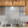 thumbnail image 2 of Fasade 18in x 24in Monaco Argent Silver Backsplash Panel 5 Pack, 2 of 5