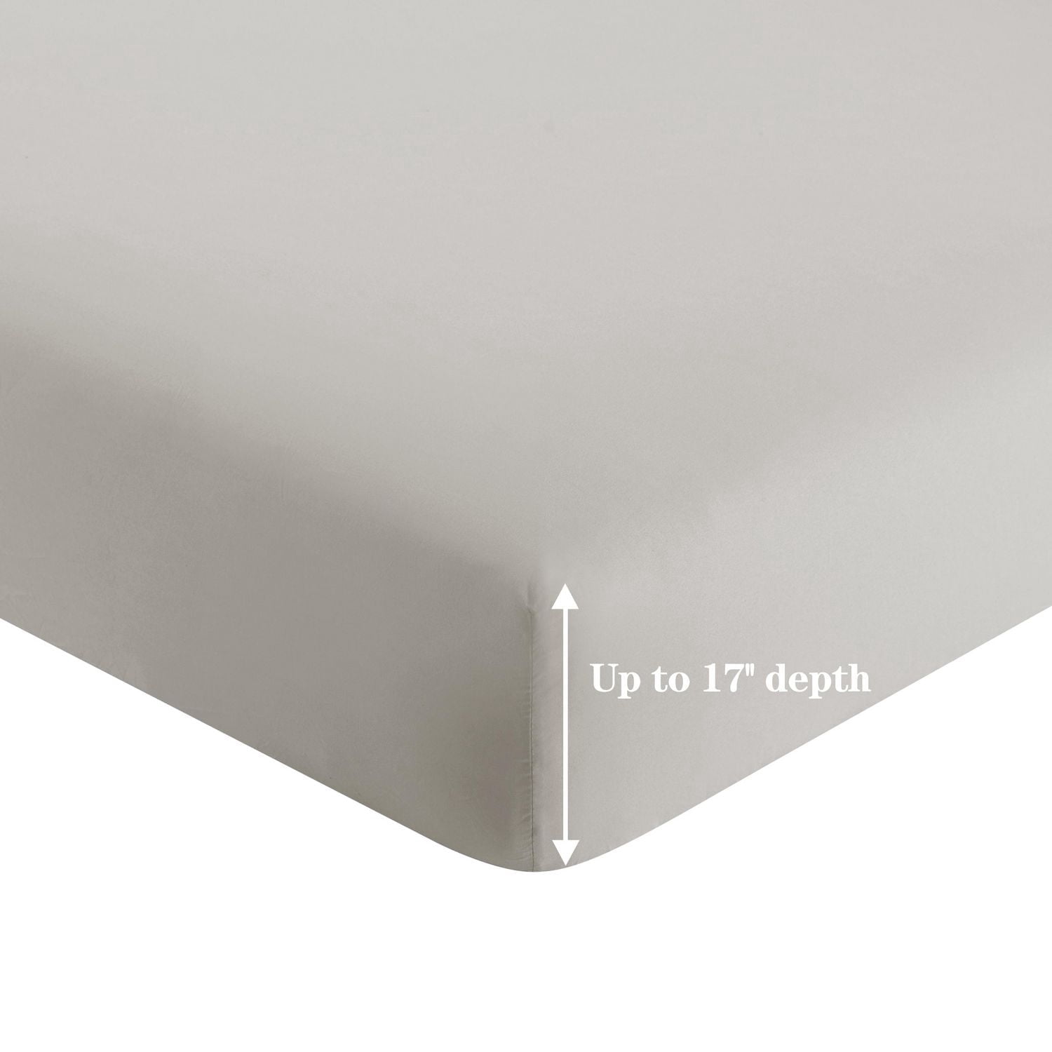Drap-housse en bambou massif, ultra doux et soyeux, couleur taupe
