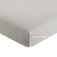 thumbnail image 2 of Marina Decoration Ultra Soft Silky Deep Pocket Solid Rayon from Bamboo Bedding All Season Sheet Set, Taupe Color, 2 of 7