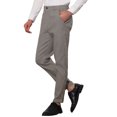 thumbnail image 4 of INSPIRE CHIC Plaid Pants for Men's Contrasting Colors Plaids Pattern Business Trousers 30 Gray, 4 of 5
