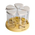 thumbnail image 2 of Luzkey Dry Food Storage Containers Grain Dispenser 360 degree Rotating Organizer Rice Dispenser for Beans Barley Peanut Cereal Countertop Yellow Base, 2 of 8