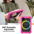 thumbnail image 2 of XYX For Xiaomi Redmi Pad SE 8.7 inch 2024, 360 Rotating Shockproof Cover with Stand, Screen Protector, Shoulder Strap, Rose, 2 of 7