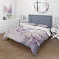 thumbnail image 1 of Designart "Purple Butterfly captivate Flight II" Animals Bedding Covert Set - Butterfly Purple Children's Art Bed Set With 1 Sham, 1 of 6