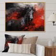 thumbnail image 1 of Designart art Mural Encadré Rouge Moderne Naturel, Décor Mural Encadré Animal Cheval, Cheval Rouge Noir Vibrant, Décor Mural Encadré Cheval, 32x24 Pouces Cadre Couleur Brun Naturel, 1 of 5