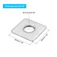 thumbnail image 2 of Uxcell Square Washer 10 Pack M12x30x30x2mm 304 Stainless Steel Square Plate Washers, 2 of 5